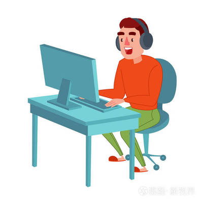 沉浸式快樂(lè) 年輕男玩家的游戲時(shí)光